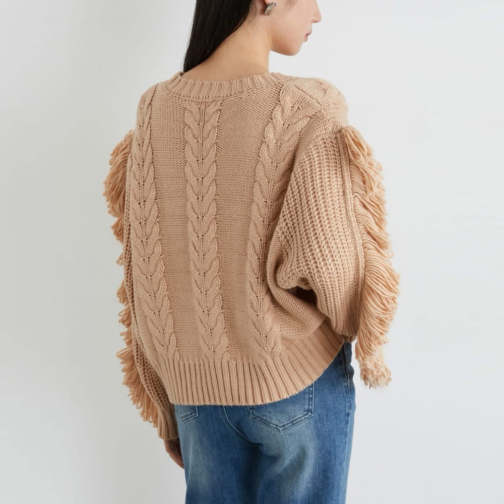 NWT Cozy Cable Knit Sweater in Tan
